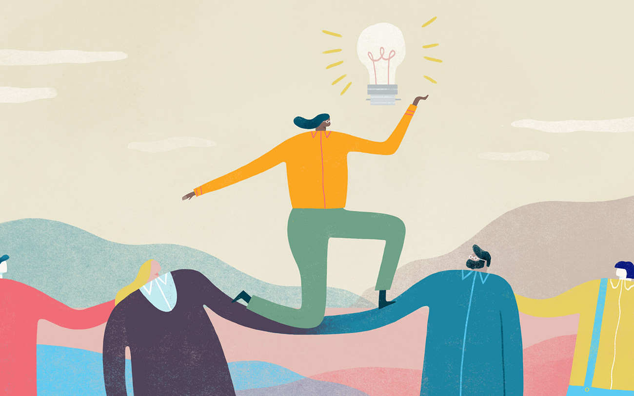 Отрыв от контекста. Безопасное пространство. Innovator illustration. Что угодно illustration. Creativity illustration