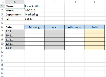 How To Create A Simple Excel Timesheet.