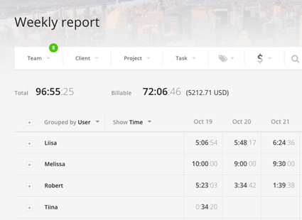 Toggl Track as a free timesheet alternative