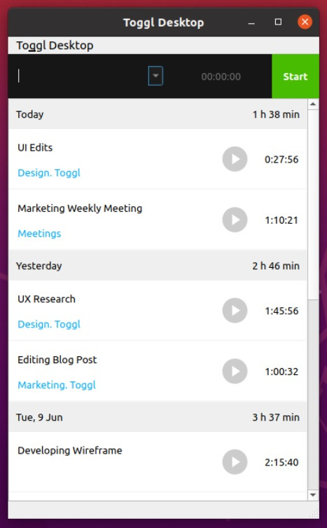 Set up Linux time tracker app: Step 2