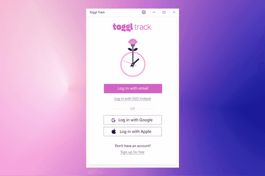 Time tracking goals features in Toggl Track app