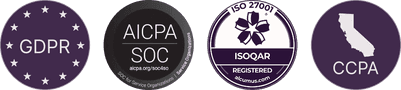 GDPR, ISO 27001, SOC 2 Type 1, and CCPA compliant