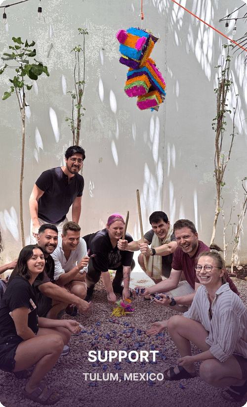 Photo of the Support teams at a meetup in Mexico
