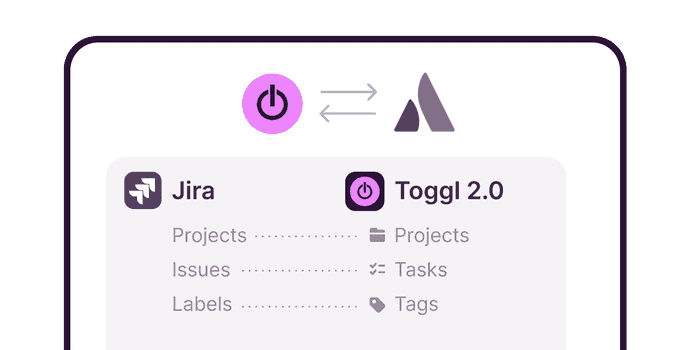 Screenshot of Toggl 2.0 Jira integration