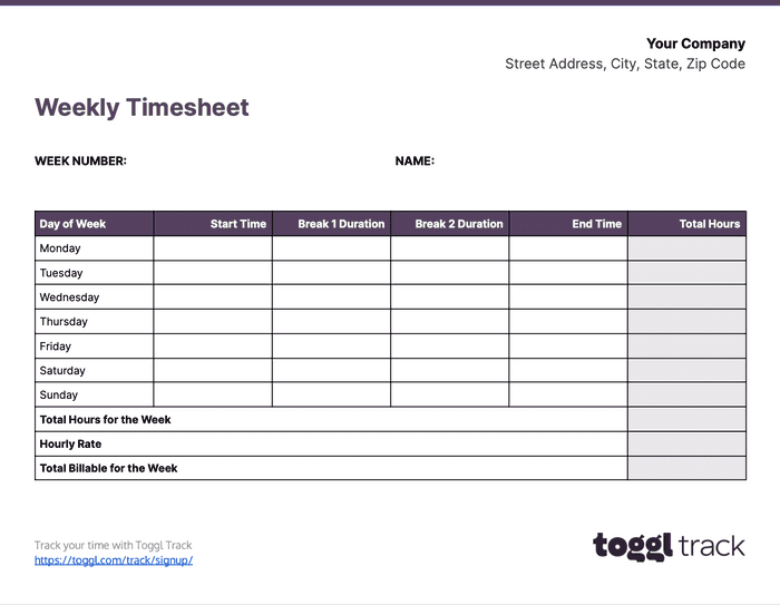 Google Sheets Clock In Clock Out Template