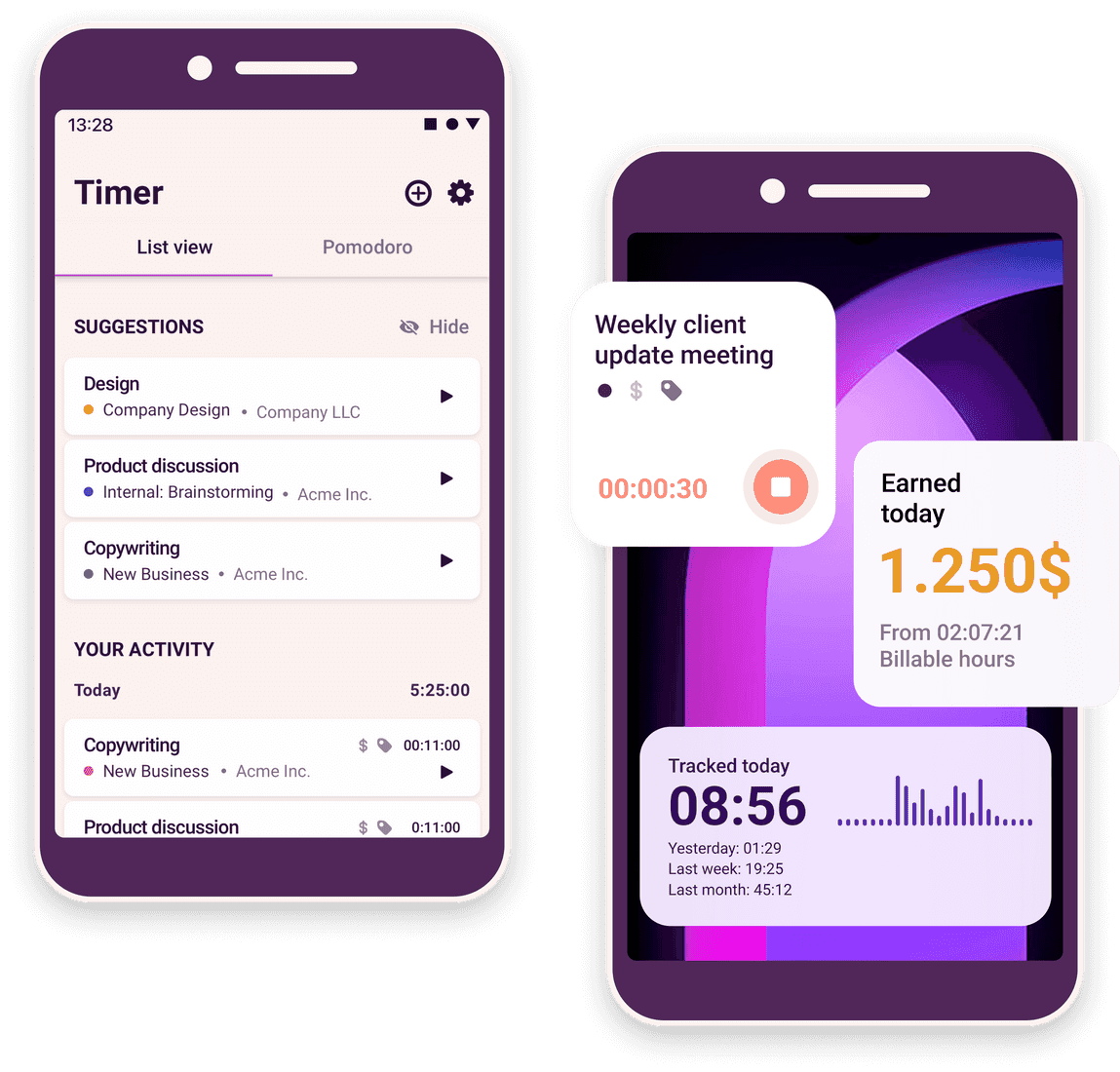 Android Toggl Track apps