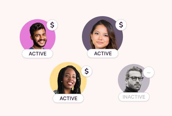 Only pay per active user