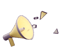 Megaphone emitting sound
