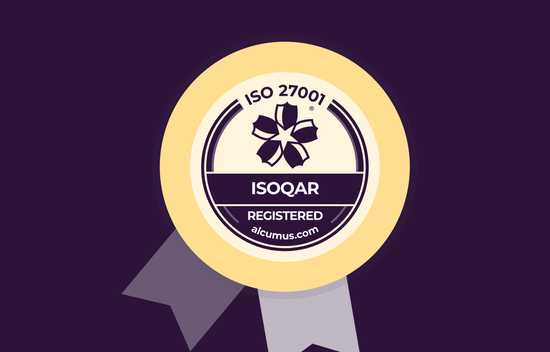 A medal that says ISO 27001 certified