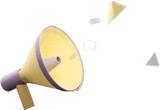 Megaphone emitting sound