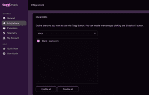 trackingtime and slack trackingtime and slack