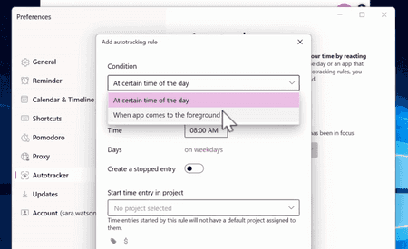 Track time better with autotracker feature