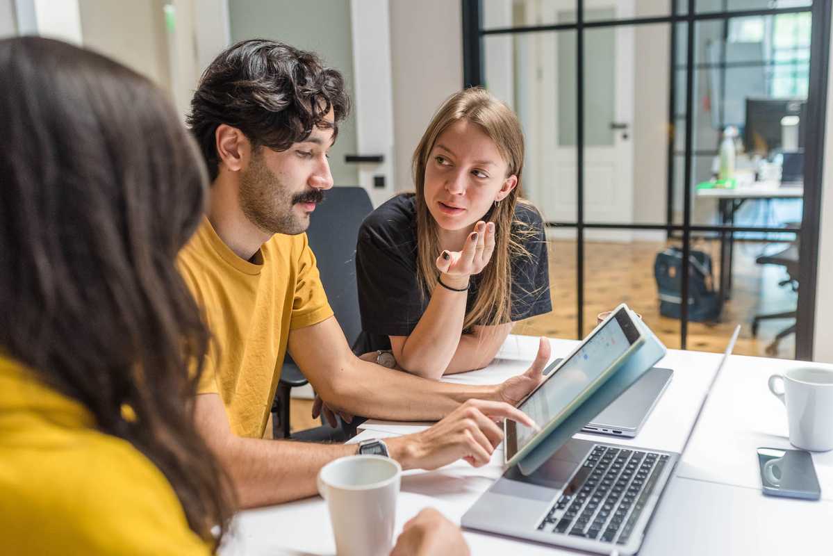 Netguru employees working in an office