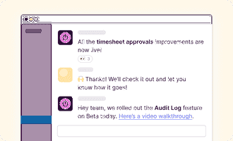 Icon of two speech bubbles with a question and answer