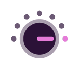 Illustration of a dial at its maximum