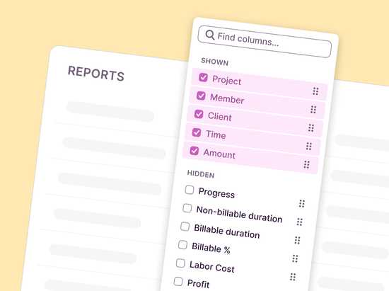 Add extra columns to your Reports tables