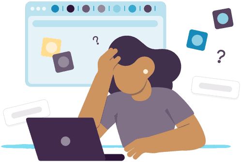 Illustration of a stressed woman