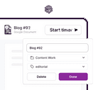 Screenshot of Toggl 2.0 browser extension