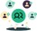 Illustration of a manager with employees getting approved
