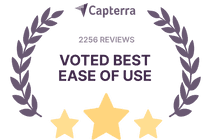 Capterra award: Best ease of use from 2,256 reviews