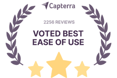 Capterra award: Best ease of use from 2,256 reviews