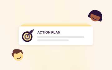 An illustration of an action plan with two human icons