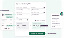Screenshot of AI receipt details extraction and auto-approval process