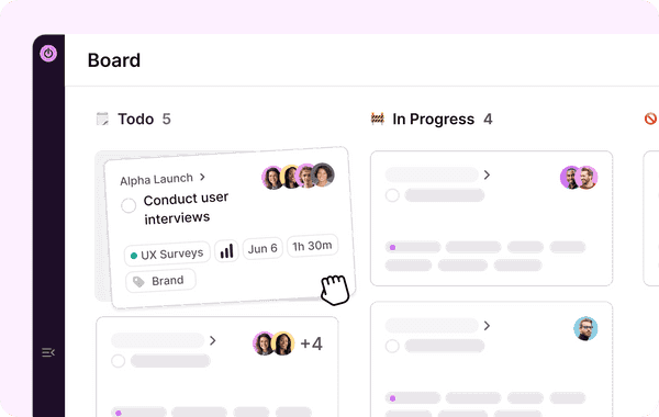Kanban board in Toggl 2.0