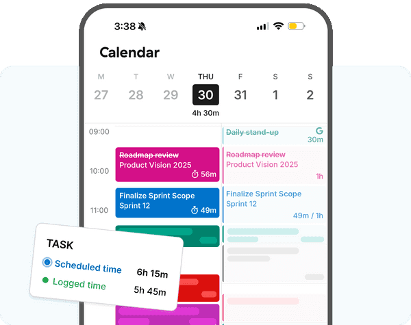 Toggl Focus mobile app with logging and scheduling feature