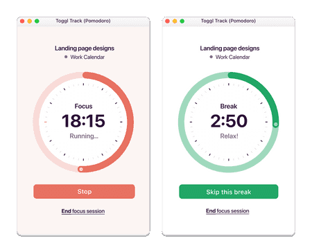 Use Pomodoro feature in Toggl Track iOS and Android apps