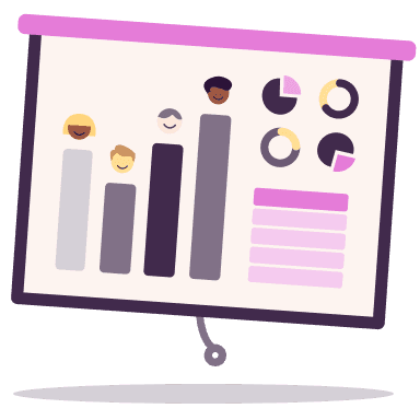 Icon of a board with time insights