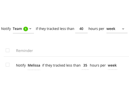 Setting timesheet tracking reminders in Toggl Track Premium