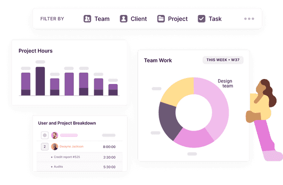 Toggl Track analytics dashboard snippets