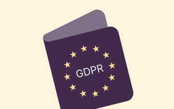 An icon of a document with a GDPR logo