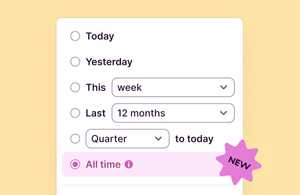 Improved date picker with “All-time” option feature image