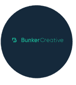 Logo of Bunker Creative, a design agency in London